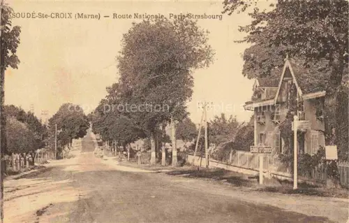 AK / Ansichtskarte Soude-Ste-Croix Vitry-le-Francois 51 Marne Route Nationale Paris-Strasbourg