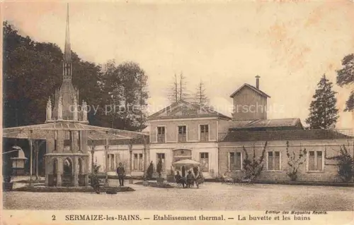 AK / Ansichtskarte Sermaize-les-Bains Vitry-le-Francois 51 Marne Etablissement thermal la buvette et les bains