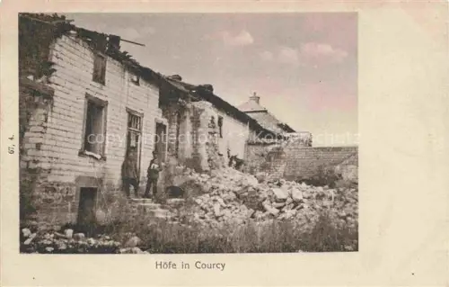 AK / Ansichtskarte Courcy REIMS 51 Marne Bauernhoefe Ruines Grande Guerre Truemmer 1. Weltkrieg