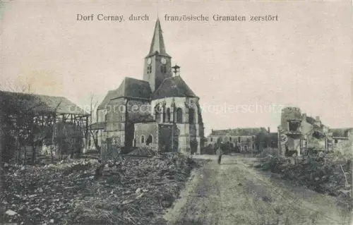 AK / Ansichtskarte Cernay-en-Dormois Sainte-Menehould 51 Marne durch franzoesische Granaten zerstoert Ruines Grande Guerre Truemmer 1. Weltkrieg