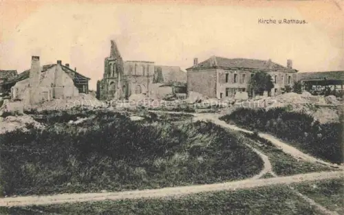 AK / Ansichtskarte Cernay-en-Dormois Sainte-Menehould 51 Marne Kirche Rathaus Ruines Grande Guerre Truemmer 1. Weltkrieg
