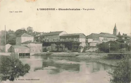 AK / Ansichtskarte Chaudefontaine Argonne Sainte-Menehould 51 Marne Vue générale aux bords de la rivière