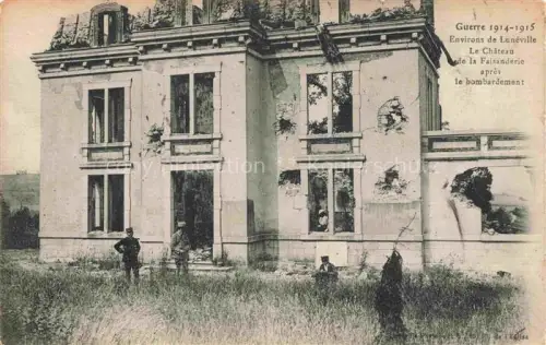 AK / Ansichtskarte Luneville 54 Meurthe-et-Moselle Châtau de la Faisanderie après le bombardement Ruines Grande Guerre Truemmer 1. Weltkrieg