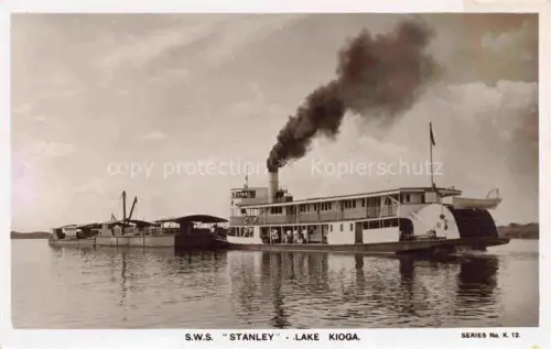 AK / Ansichtskarte Lake Kioga Lake Kyoga Uganda S.W.S. Stanley Steamer