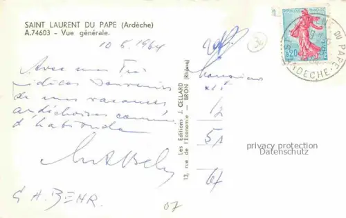 AK / Ansichtskarte Saint-Laurent-du-Pape Vue générale