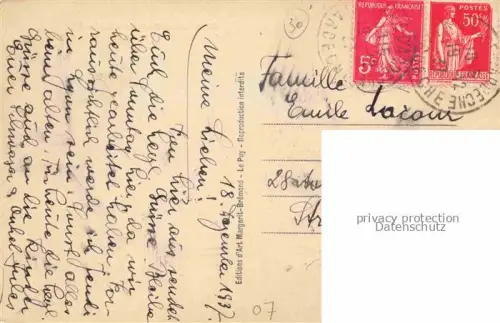 AK / Ansichtskarte Lalevade-d Ardeche 07 Vue générale Cure d'air