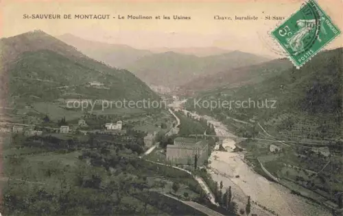 AK / Ansichtskarte St-Sauveur-de-Montagut Privas 07 Ardeche Vue générale Le Moulinon et les Usines