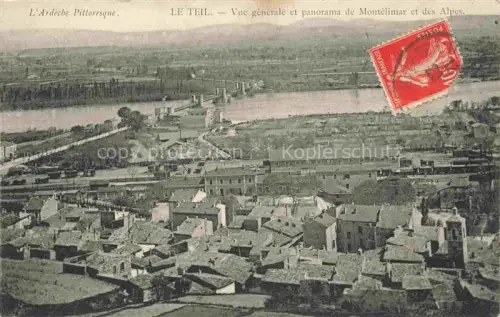 AK / Ansichtskarte Le Teil Privas 07 Ardeche Vue générale et panorama de Montélimar et des Alpes