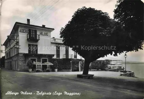 AK / Ansichtskarte Belgirate Lago Maggiore Verbano-Cusio-Ossola Piemonte IT Albergo Milano