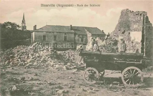 AK / Ansichtskarte Binarville Sainte-Menehould 51 Marne Nach der Schlacht Ruines Grande Guerre Truemmer 1. Weltkrieg Feldpost