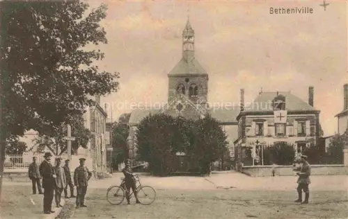 AK / Ansichtskarte Betheniville REIMS 51 Marne Au centre et l'église