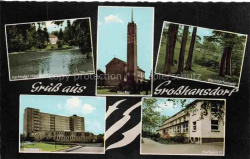 AK / Ansichtskarte Grosshansdorf Stormarn Schleswig-Holstein Kurheim 2 Kurheim 1 Parkhotel Manhagen walddoerferbahn