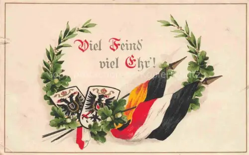 AK / Ansichtskarte SWR Schwarz Weiss Rot-Flagge Litho S.V.D Serie 3069/4 