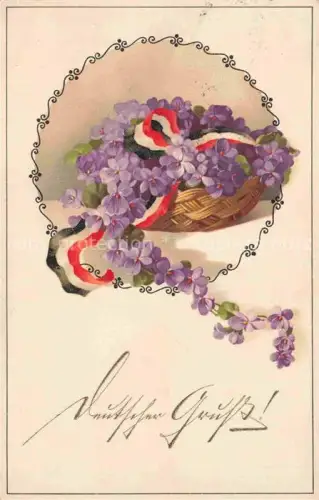 AK / Ansichtskarte SWR Schwarz Weiss Rot-Flagge Litho Feldpost 