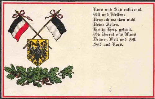 AK / Ansichtskarte SWR Schwarz Weiss Rot-Flagge Litho Adler 