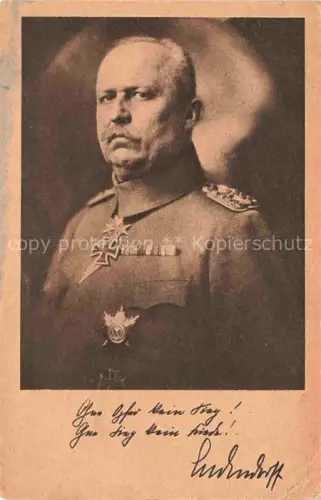 AK / Ansichtskarte LUDENDORFFSPENDE Militaria Erich Ludendorff General Kriegsbeschaedigte 