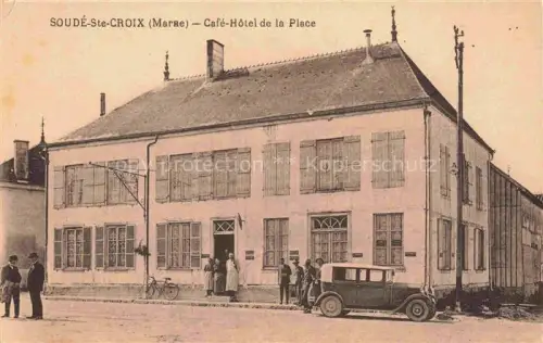 AK / Ansichtskarte Soude-Ste-Croix Vitry-le-Francois 51 Marne Café-Hôtel de la Place
