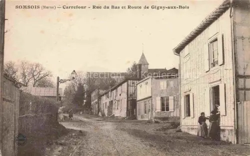 AK / Ansichtskarte Somsois Vitry-le-Francois 51 Marne Carrefour Rue du Bas et Route de Gigny-aux-Bois