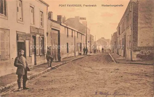 AK / Ansichtskarte Pont-Faverger  Pontfaverger-Moronvilliers REIMS 51 Marne Hindenburgstrasse