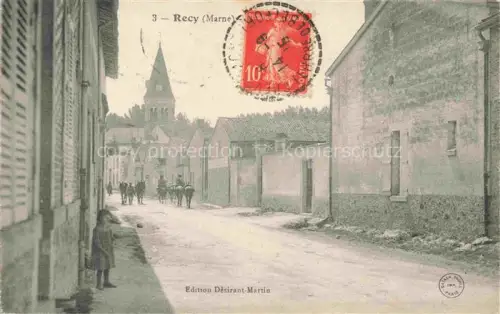 AK / Ansichtskarte Recy Chalons-en-Champagne 51 Marne Rue Principale Eglise