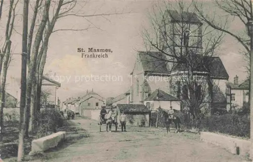 AK / Ansichtskarte St-Masmes REIMS 51 Marne Hauptstrasse Kirche