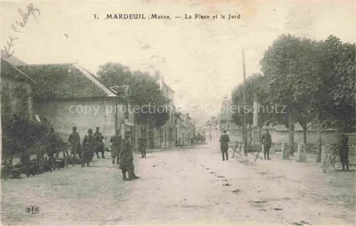 AK / Ansichtskarte Mardeuil Epernay 51 Marne La Place et le Jard