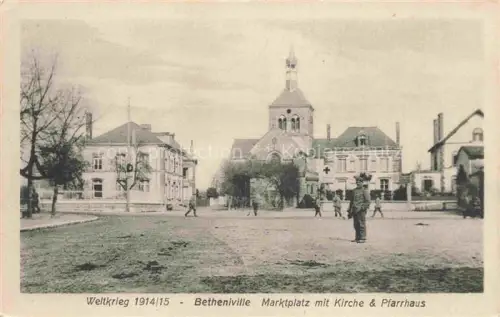 AK / Ansichtskarte Betheniville REIMS 51 Marne Marktplatz mit Kirche und Pfarrhaus Weltkrieg 1914/15 Karte Nr. 397