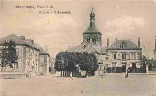 AK / Ansichtskarte Betheniville REIMS 51 Marne Marktplatz Lazarett Kirche