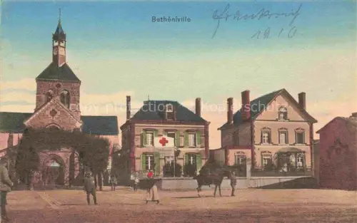 AK / Ansichtskarte Betheniville REIMS 51 Marne Marktplatz Lazarett Kirche