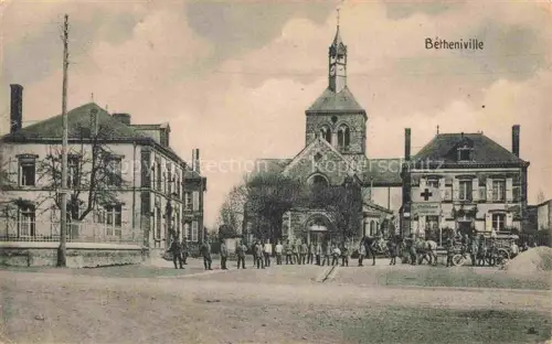 AK / Ansichtskarte Betheniville REIMS 51 Marne Marktplatz Lazarett Kirche Karte Nr. 356