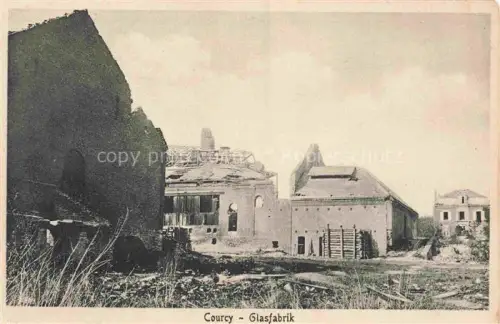 AK / Ansichtskarte Courcy REIMS 51 Marne Glasfabrik Ruines Grande Guerre Truemmer 1. Weltkrieg