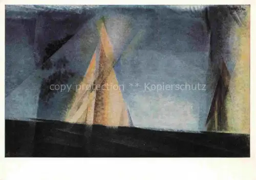 AK / Ansichtskarte FEININGER Lyonel Kuenstlerkarte Segelpyramide 