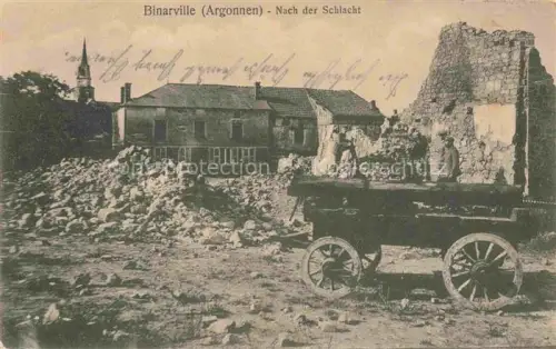 AK / Ansichtskarte Binarville Sainte-Menehould 51 Marne Nach der Schlacht Ruines Grande Guerre Truemmer 1. Weltkrieg