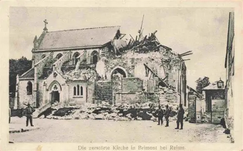 AK / Ansichtskarte Brimont Fort-de-Brimont REIMS 51 Marne Zerstoerte Kirche Ruines Grande Guerre Truemmer 1. Weltkrieg