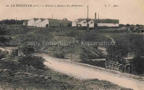 AK / Ansichtskarte La Poueze SEGRE 49 Maine-et-Loire Scieries et Ateliers des Ardoisieres