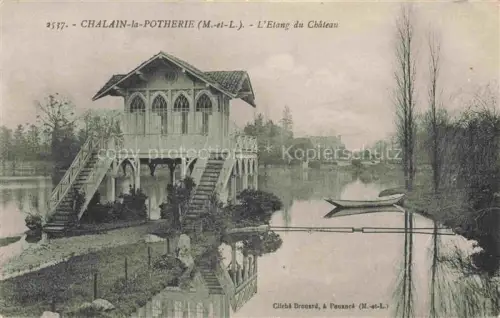 AK / Ansichtskarte Chalain-la-Potherie SEGRE 49 Maine-et-Loire Etang du château