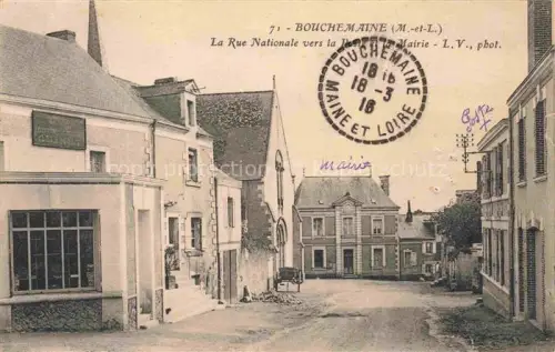 AK / Ansichtskarte Bouchemaine ANGERS 49 Maine-et-Loire Rue Nationale vers la Poste et la Mairie