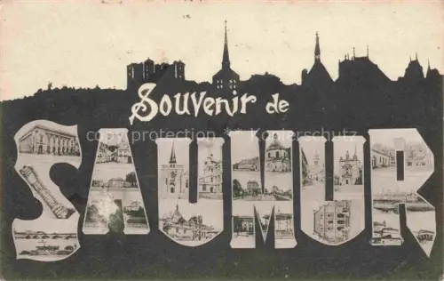 AK / Ansichtskarte Saumur 49 Maine-et-Loire Souvenir de la ville Schriftzug