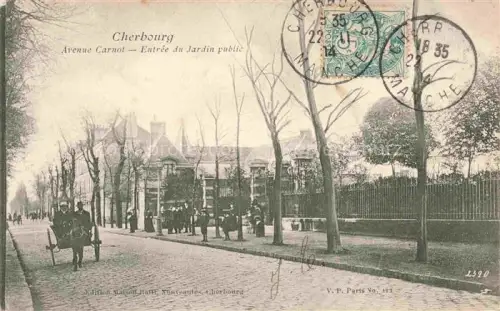 AK / Ansichtskarte CHERBOURG-Octeville 50 Manche Avenue Carnot Entrée du jardin public
