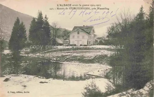 AK / Ansichtskarte Storckensohn Storkensohn Storkensauen 68 Haut-Rhin Manoir en hiver