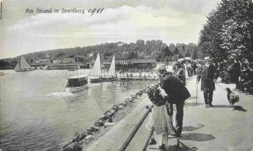 AK / Ansichtskarte Starnberg Starnbergersee Am Strand Promenade