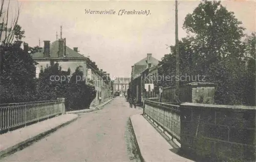 AK / Ansichtskarte Warmeriville REIMS 51 Marne Bruecke Bahnhofstrasse
