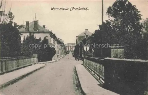 AK / Ansichtskarte Warmeriville REIMS 51 Marne Bruecke Bahnhofstrasse