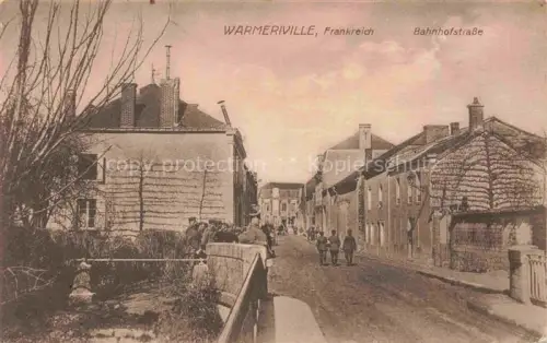 AK / Ansichtskarte Warmeriville REIMS 51 Marne Bruecke Bahnhofstrasse
