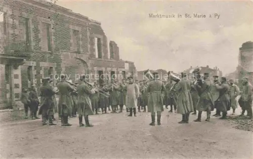AK / Ansichtskarte St-Marie-a-Py Sainte-Marie-a-Py Suippes 51 Marne Marktmusik