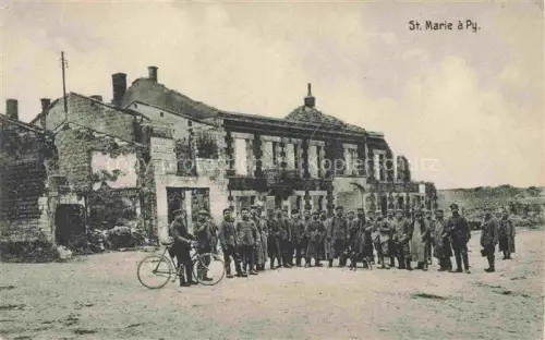 AK / Ansichtskarte St-Marie-a-Py Sainte-Marie-a-Py Suippes 51 Marne Gruppenbild Karte Nr. 278