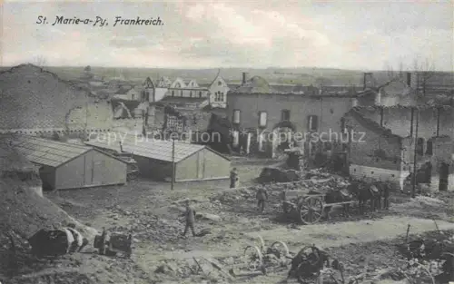 AK / Ansichtskarte St-Marie-a-Py Sainte-Marie-a-Py Suippes 51 Marne Ruines Grande Guerre Truemmer 1. Weltkrieg
