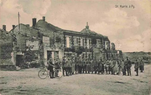 AK / Ansichtskarte St-Marie-a-Py Sainte-Marie-a-Py Suippes 51 Marne Gruppenbild Karte Nr. 278