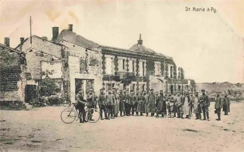 AK / Ansichtskarte St-Marie-a-Py Sainte-Marie-a-Py Suippes 51 Marne Gruppenbild Karte Nr. 278