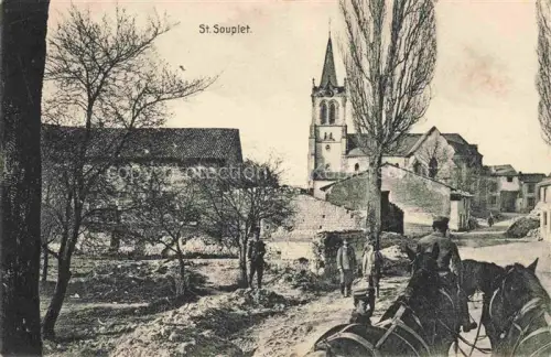 AK / Ansichtskarte St-Souplet-sur-Py REIMS 51 Marne Eglise Ruines Grande Guerre Truemmer 1. Weltkrieg Karte Nr. 390